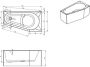 Riho Delta Plug&Play halfvrijstaand hoekbad 150x80cm acryl links - Thumbnail 2