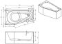 Riho Delta Plug&Play halfvrijstaand hoekbad 150x80cm acryl rechts - Thumbnail 2