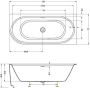 Riho Ligbad Halfvrijstaand Desire Corner Links 170x77x60 Acryl Mat Wit - Thumbnail 4