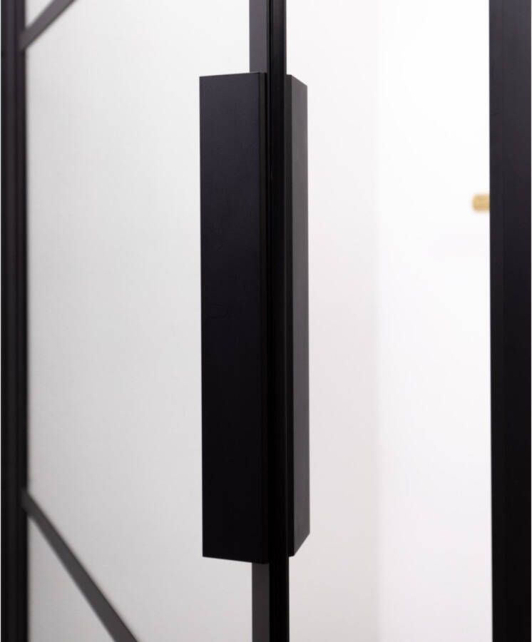 Riho Grid GB203 douchecabine 3-delig zij-instap 110x100cm met mat zwart profiel