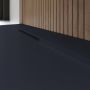 Riho Isola Douchevloer 100x80x3cm Kunstmarmer Leisteen structuur mat antraciet D007005080 - Thumbnail 2