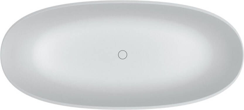 Riho Oval vrijstaand bad 160x72cm Solid Surface mat wit
