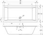 Riho Rethink Cubic inbouwbad 190x90cm acryl velvet wit - Thumbnail 4