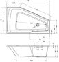 Riho Rethink Space L inbouw hoekbad 180x110cm acryl wit links - Thumbnail 2