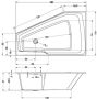 Riho Rethink Space L inbouw hoekbad 180x110cm acryl wit rechts - Thumbnail 2