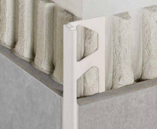 Schluter Jolly-AC tegelprofiel L=300cm H=12 5mm zuiver wit mat