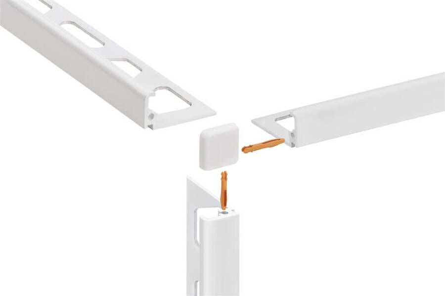 Schluter Jolly-AC EV buitenhoek H=12 5mm zuiver mat wit