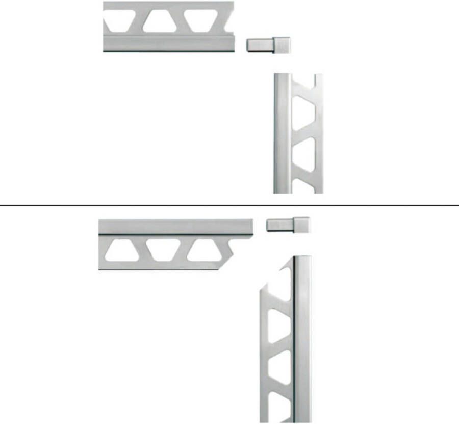 Schluter Quadec-A ED buitenhoek H=11mm licht antraciet