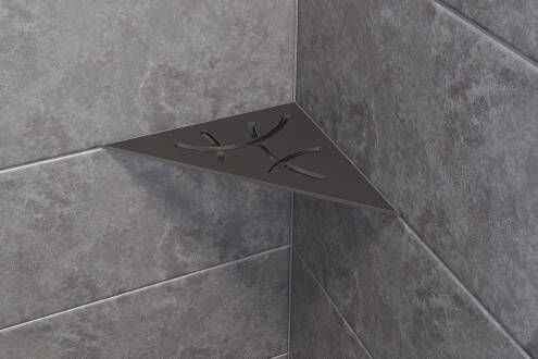 Schluter Shelf-E-S1 hoekplanchet 21x21cm Curve donker antraciet