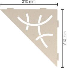 Schluter Shelf-E-S1 hoekplanchet 21x21cm Curve donker antraciet