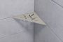 Schluter Shelf-E-S1 planchet 21x21x0.5cm inbouw Driehoek Perforatie: Curve gecoat steengrijs ses1d6tssg - Thumbnail 2
