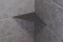 Schluter Shelf-E-S1 planchet 21x21x0.5cm inbouw Driehoek Perforatie: Floral gecoat donker antraciet ses1d5tsda - Thumbnail 2