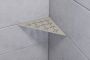 Schluter Shelf-E-S1 planchet 21x21x0.5cm inbouw Driehoek Perforatie: Floral gecoat steengrijs ses1d5tssg - Thumbnail 2