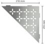 Schluter Shelf-E-S1 planchet 21x21x0.5cm inbouw Driehoek Perforatie: Floral gecoat steengrijs ses1d5tssg - Thumbnail 3