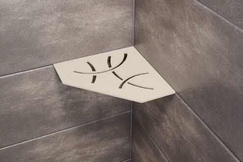 Schluter Shelf-E-S2 hoekplanchet 19 5x19 5cm Curve ivoor
