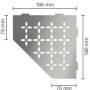Schluter Shelf-E-S2 planchet 19.5x19.5x0.5cm inbouw Driehoek Perforatie: Curve RVS geborsteld ses2d6eb - Thumbnail 4