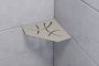 Schluter Shelf-E-S2 planchet 19.5x19.5x0.5cm inbouw Perforatie: Curve gecoat steengrijs ses2d6tssg - Thumbnail 3