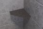 Schluter Shelf-E-S2 planchet 19.5x19.5x0.5cm inbouw Driehoek Perforatie: Floral gecoat donker antraciet ses2d5tsda - Thumbnail 3