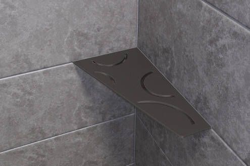 Schluter Shelf-E-S3 hoekplanchet 29 5x15 4cm Curve donker antraciet