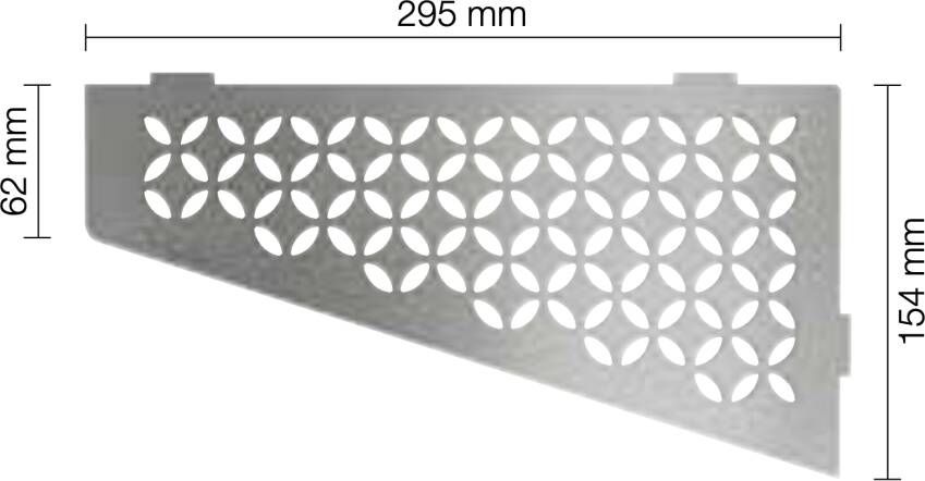 Schluter Shelf-E-S3 hoekplanchet 29 5x15 4cm Curve donker antraciet