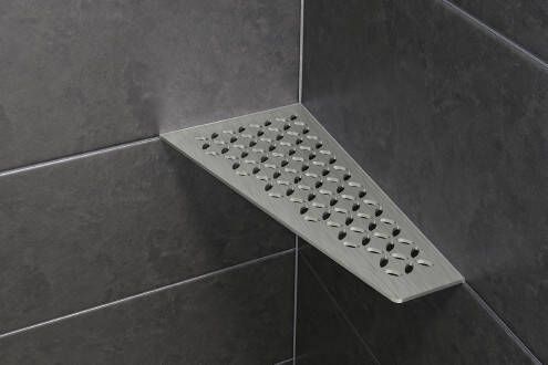 Schluter Shelf-E-S3 hoekplanchet 29 5x15 4cm Floral RVS geborsteld
