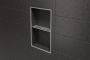Schluter Shelf-N-S1 planchet 30x8.7x0.5cm inbouw Rechthoek Perforatie: Curve RVS geborsteld sns1d6eb - Thumbnail 3