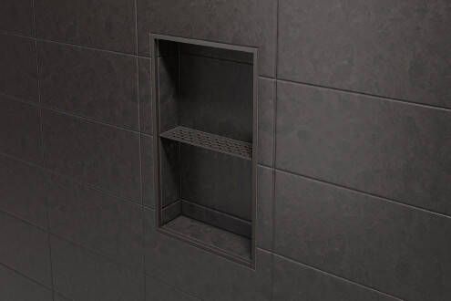 Schluter Shelf-N-S1 planchet 30x8 7cm voor Kerdi-Board nissen Floral donker antraciet