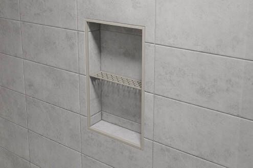 Schluter Shelf-N-S1 planchet 30x8 7cm voor Kerdi-Board nissen Floral steengrijs