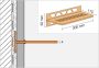Schluter Shelf-W-S1 planchet 30x11.5x0.5cm inbouw Rechthoek Perforatie: Curve gecoat steengrijs sws1d6tssg - Thumbnail 4