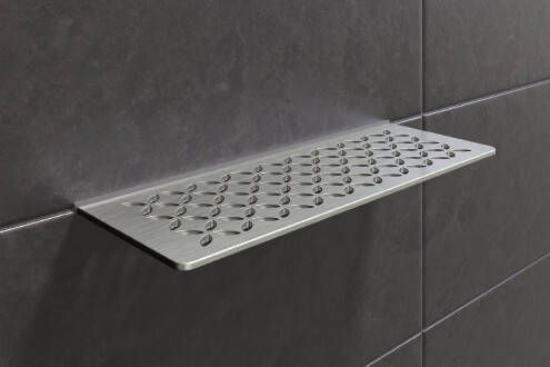 Schluter Shelf-W-S1 planchet 30x11 5cm Floral RVS geborsteld