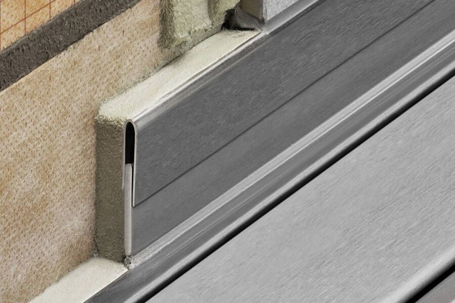 Schluter Showerprofile-R wandaansluitprofiel RVS H=33-45mm L=100cm