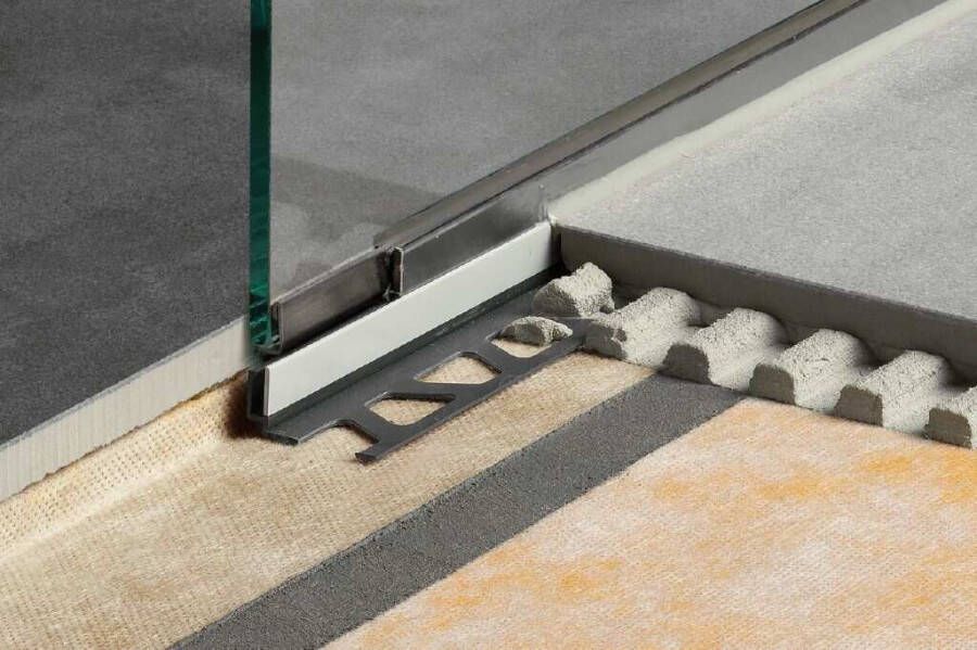 Schluter Showerprofile-S 100 afschotprofiel RVS H=12 5mm L=200cm