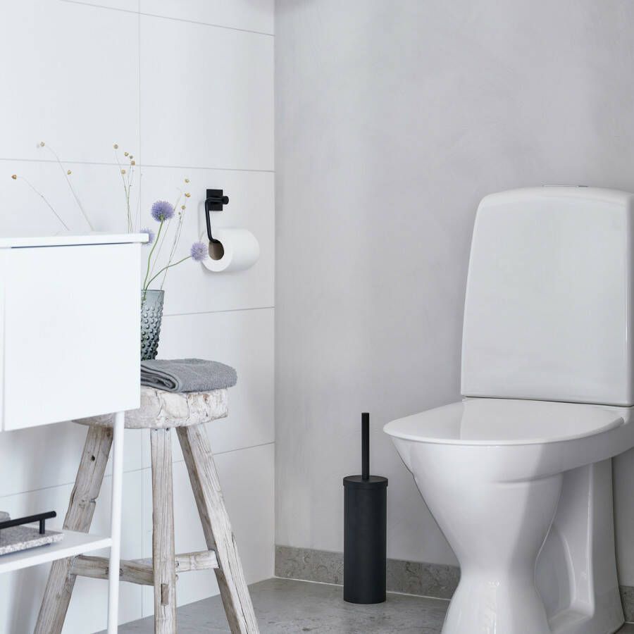 Smedbo House toiletrolhouder zonder klep mat zwart