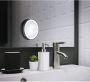Smedbo Outline lite Make Up spiegel met zuignappen en led verlichting 7x vergrotend 12cm Zwart - Thumbnail 3