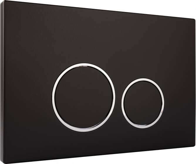 Starbluedisc Doppio 30 bedieningsplaat mat zwart ringen chroom