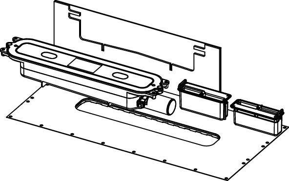 TECE Drainprofile afvoer "laag" DN40 28 l min horizontale afvoer