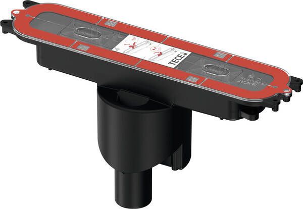 TECE 1 x TECEdrainprofiel afvoer horizontaal voor gootprofiel DN 40, opbouwhoogte 65 mm 673001, meerkleurig