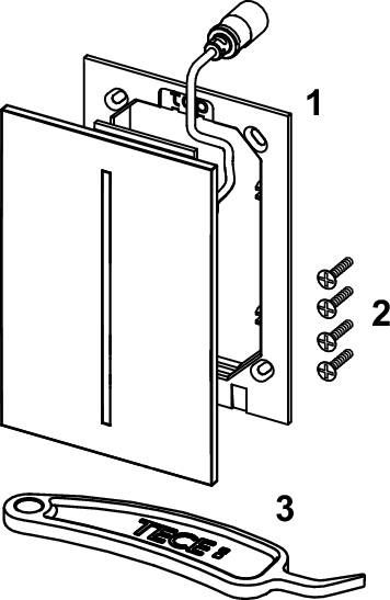 TECE filo Velvet bedieningsplaat urinoir met sensor Beige Arizona greige