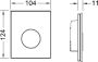 TECE Urinoir Bedieningsplaat Loop Glas Zwart 10 4x12 4 cm (met glanzend chromen toets) - Thumbnail 3