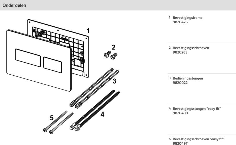 TECE Solid bedieningsplaat RVS mat zwart