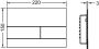 TeCe Square II bedieningsplaat duospoeltechniek incl. inbouwraam metaal glans wit 9.240.832 - Thumbnail 3