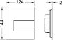 TECE Urinoir Bedieningsplaat Square Metaal Glanzend Wit 12 4x14 4 cm - Thumbnail 4