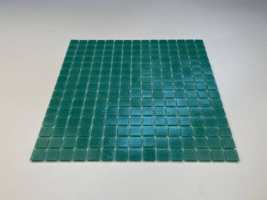 The Mosaic Factory Amsterdam Basic Quartz Glas mozaïektegel 2x2cm Jade Green