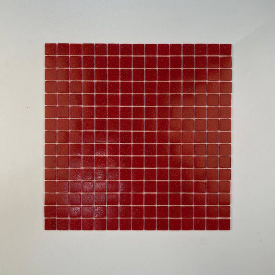 The Mosaic Factory Amsterdam Basic Quartz Glas mozaïektegel 2x2cm Red Strawberry