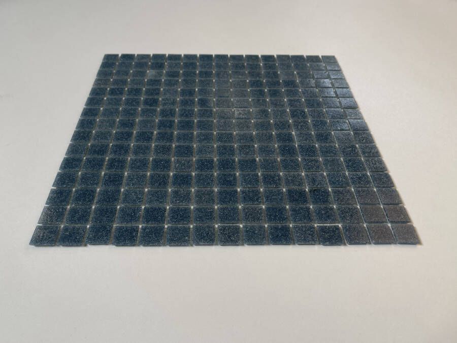 The Mosaic Factory Amsterdam Basic Quartz Glas mozaïektegel 2x2cm Steel Grey