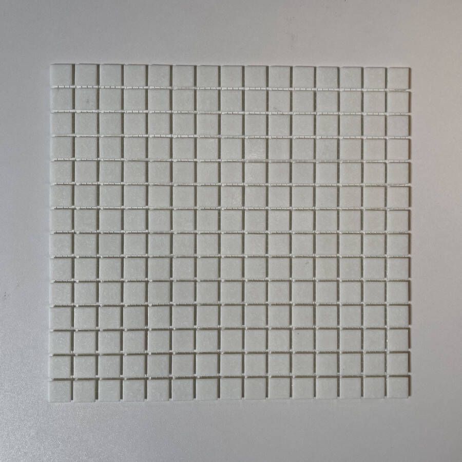 The Mosaic Factory Amsterdam Basic Quartz Glas mozaïektegel 2x2cm Ultra White