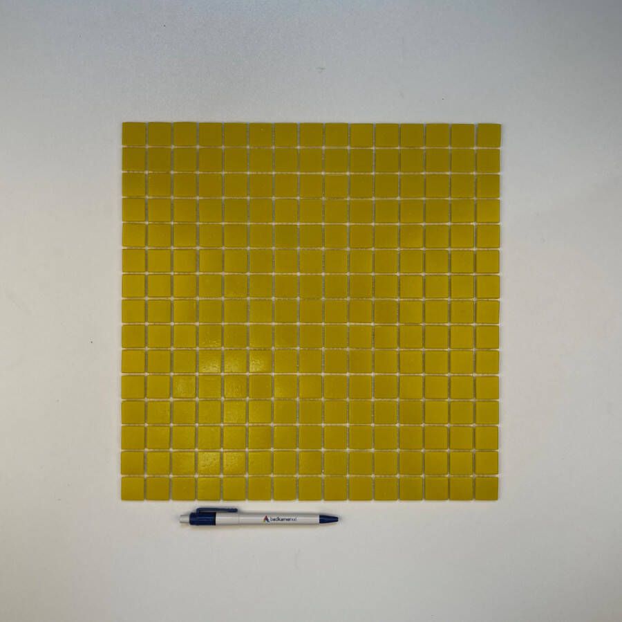 The Mosaic Factory Amsterdam Basic Quartz Glas mozaïektegel 2x2cm Yellow