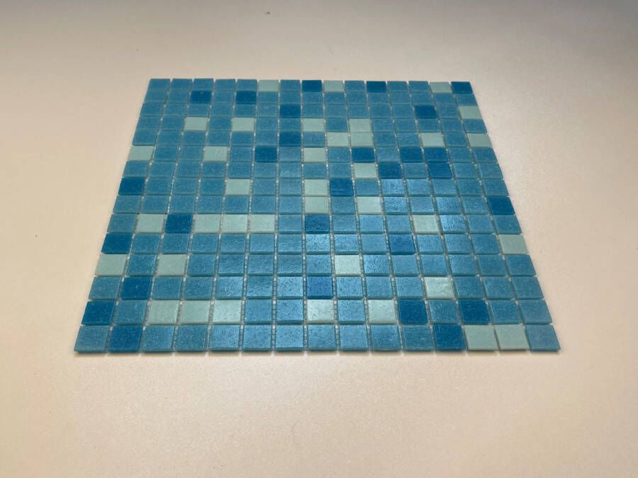The Mosaic Factory Amsterdam Glas mix mozaïektegel 2x2cm Blue