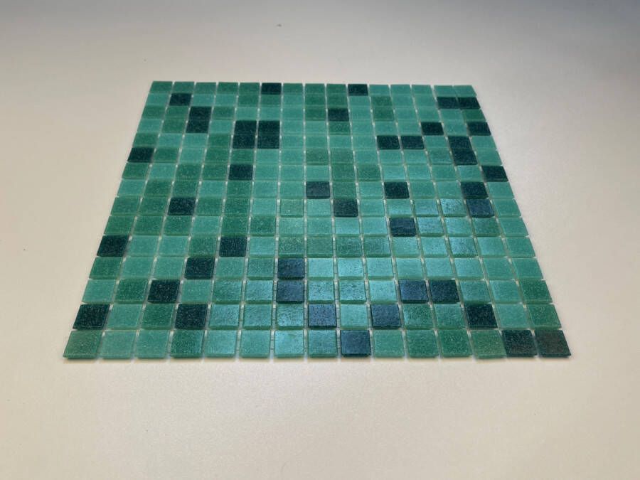 The Mosaic Factory Amsterdam Glas mix mozaïektegel 2x2cm Green