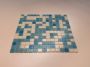 The Mosaic Factory Amsterdam mozaïektegel 2x2x0.4cm voor wand en vloer voor binnen en buiten vierkant Glas Licht Blauw Mix GMBB01 - Thumbnail 4